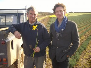 MB with Robert Body at Nanpusker Farm, Hayle, Cornwall